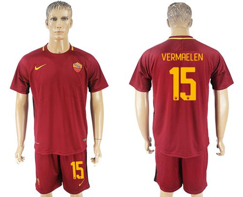 Roma #15 Vermaelen Red Home Soccer Club Jersey